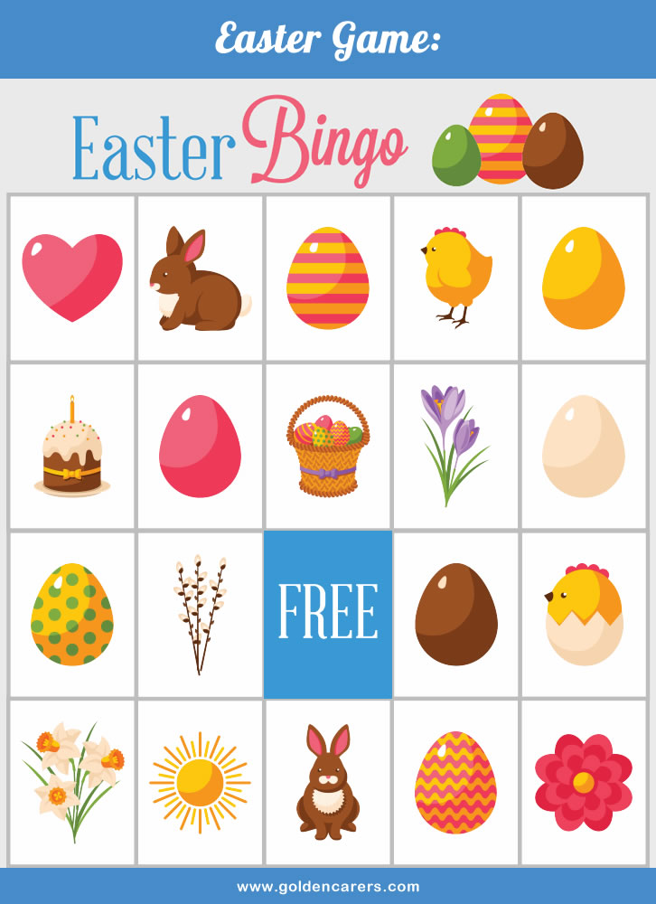 Easter bingo cards printable
