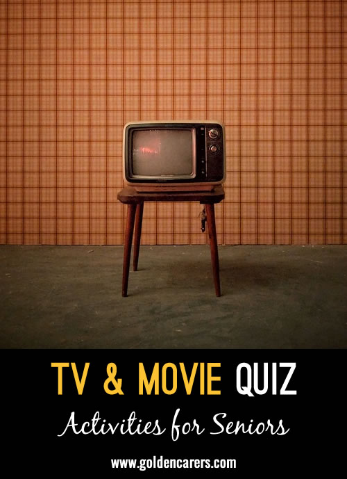 TV & Movie Quiz 1  Movie quiz, Senior activities, Happy days tv show