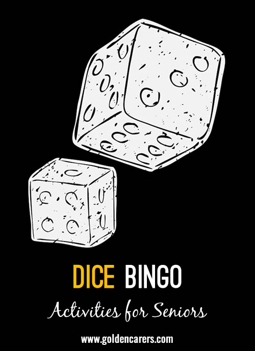Roll Two Dice Bingo Card