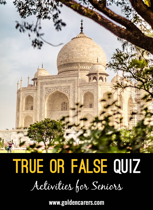 Here is another true or false quiz to enjoy!