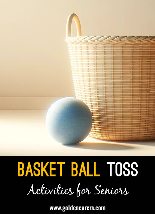 Enjoy a fun and engaging game using a laundry basket and a light rubber ball! This activity provides gentle exercise and fosters a sense of community spirit.