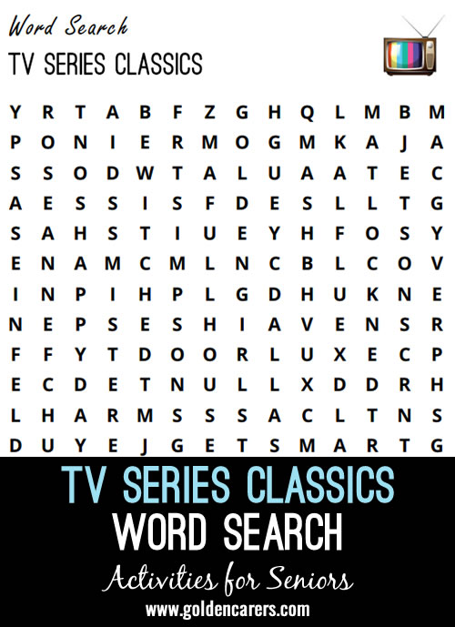 A classic tv series themed word search to enjoy!