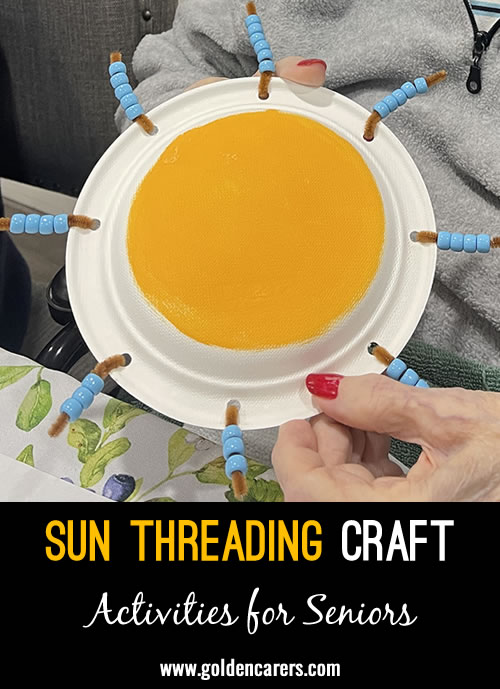 Boost creativity and fine motor skills with this engaging sun threading craft!