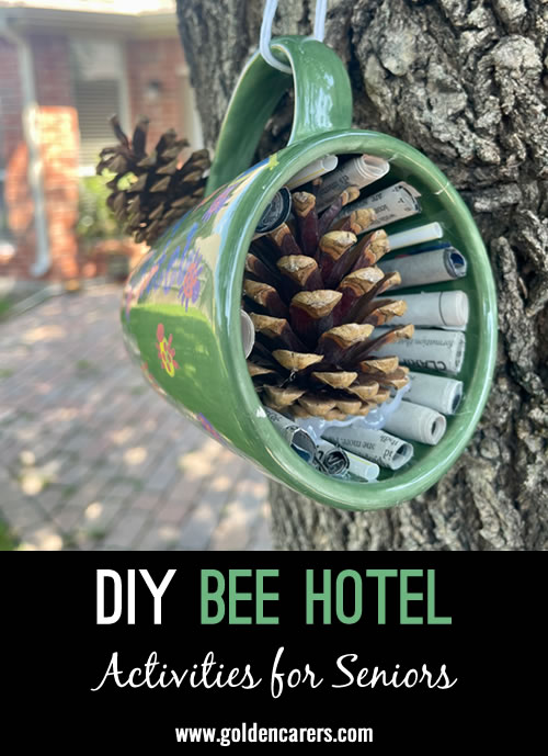 Create a cozy home for bees to support your local bee population with this easy DIY Bee Hotel project!