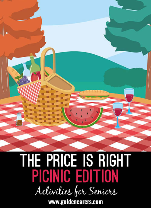 Residents try to guess the current prices at Walmart for items needed for a picnic. Reminisce about  preparing for the trip - shopping, packing the car, getting the kids ready, eating, and playing games. 
