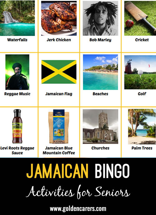 A Jamaican-themed bingo game to enjoy!