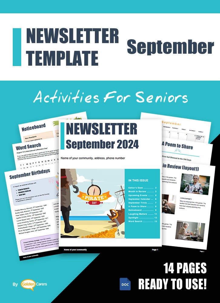 Here is a customizable newsletter template for September 2024 in WORD format. Two versions are provided: multi-page and 1-page. Enjoy!