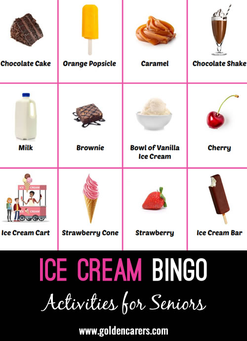 This BINGO game was a great activity for our ice cream social!