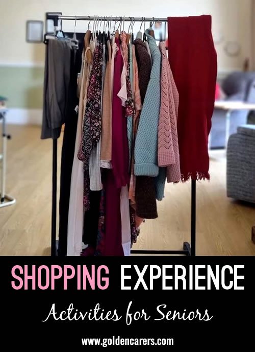 This activity allows residents to enjoy a fun and interactive shopping experience. They can shop for clothes, pay using printed £5 notes, and keep everything they purchase. 