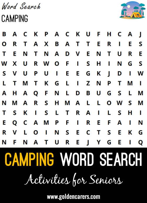 Here is a camping-themed word finder to enjoy!