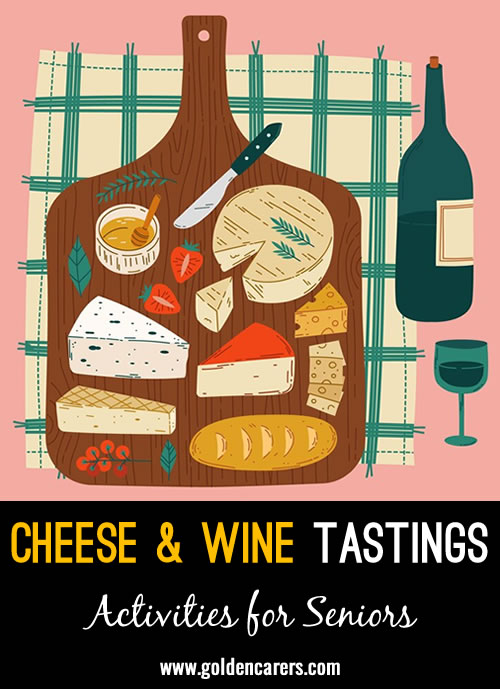 This is an engaging and sensory experience for residents, combining a variety of cheese and wine tastings with educational presentations and discussions.