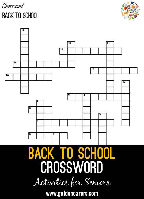 Here is a back to school-themed crossword to enjoy!