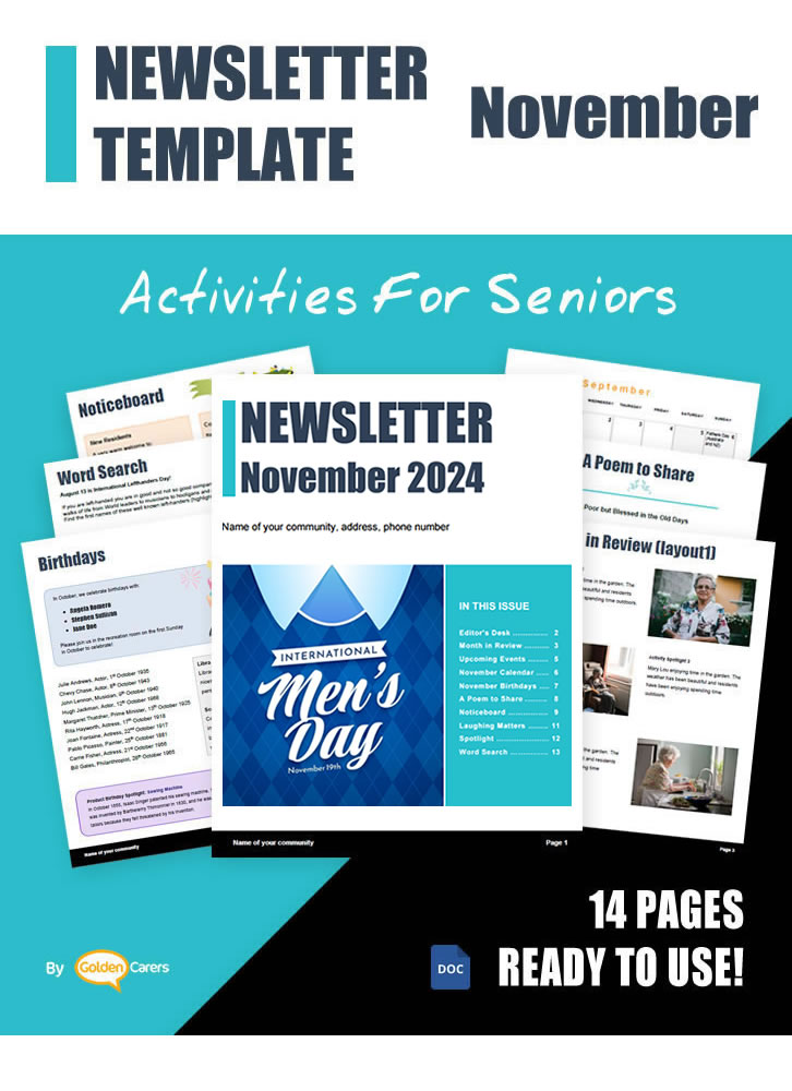 Here is a newsletter template for November 2024 in WORD format. So easy to edit and customize!