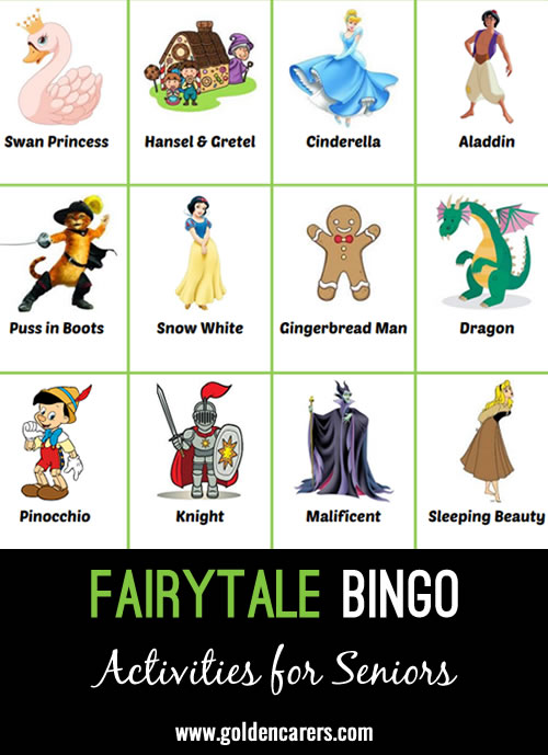 Here is a fairytale bingo game to enjoy!