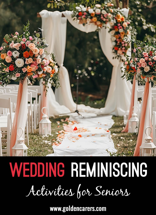 This activity encourages participants to reflect on their wedding or engagement experiences, fostering meaningful conversation and nostalgia. 