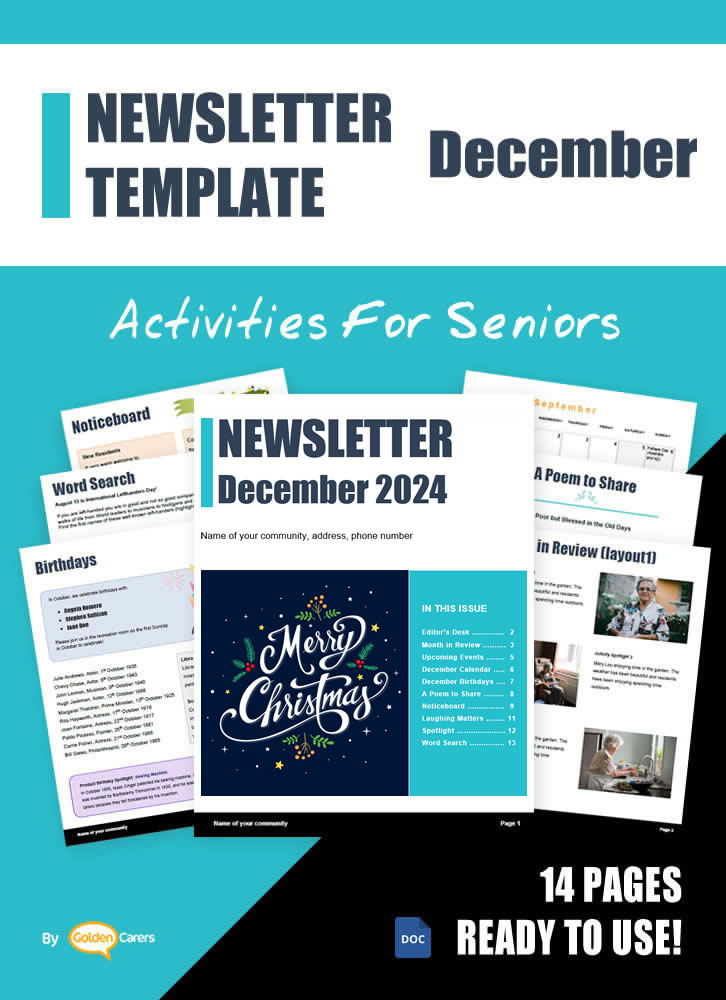 Here is a newsletter template for December 2024 in WORD format. So easy to edit and customize!