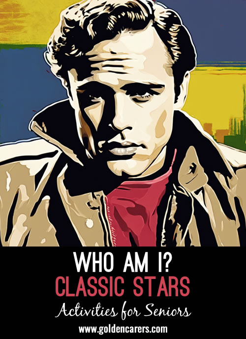 Guess the iconic stars of Hollywood's Golden Age in this who am I game.