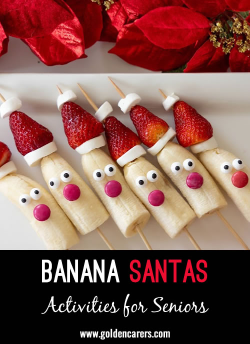 This fruit treat is fun to make together and adds festive cheer to any lunch! It's also a great activity to enjoy with visiting children.