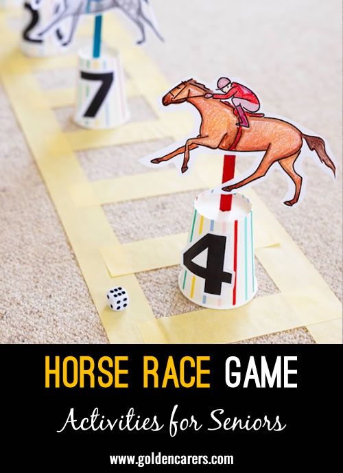 This Horse Race Game is a fantastic way to spend the morning! It promotes social interaction, relaxation, and plenty of fun!