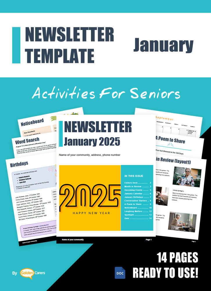 Here is a newsletter template for January 2025 in WORD format. So easy to edit and customize!