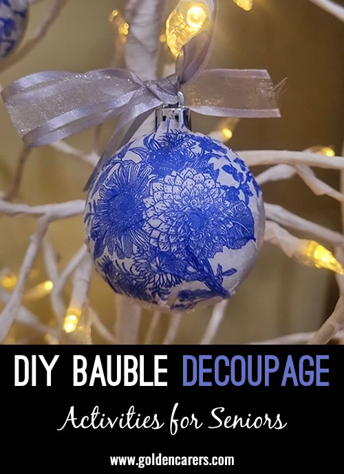 Transform plain baubles into beautiful, personalized decorations with this easy and creative DIY project!