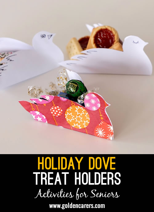 Create charming dove decorations for your Christmas table that can hold chocolates, cookies, or marshmallows - a festive and delightful centerpiece!