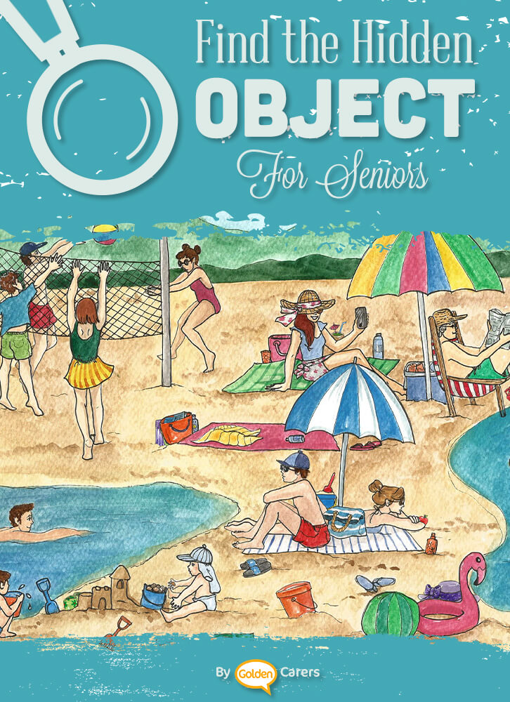 Find the hidden objects in this beautiful Beach Activities illustration!