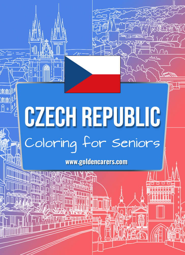 Here are some Czech-themed coloring templates to enjoy!