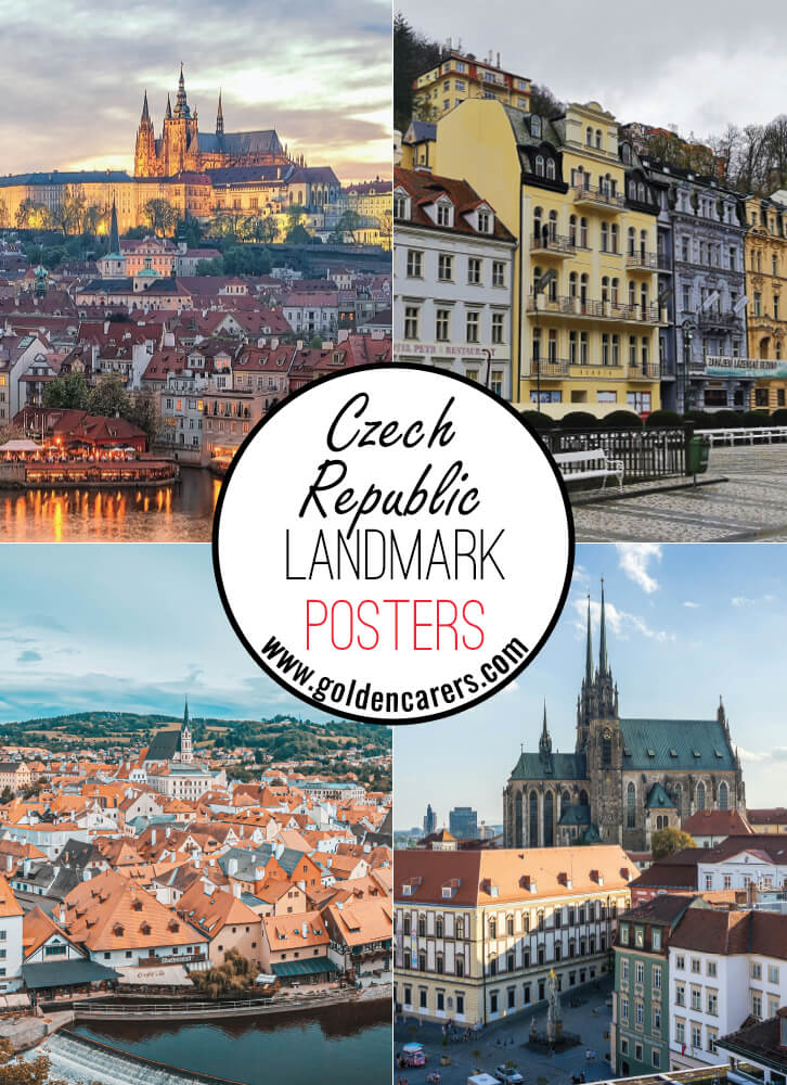 Posters of famous landmarks in the Czech Republic!