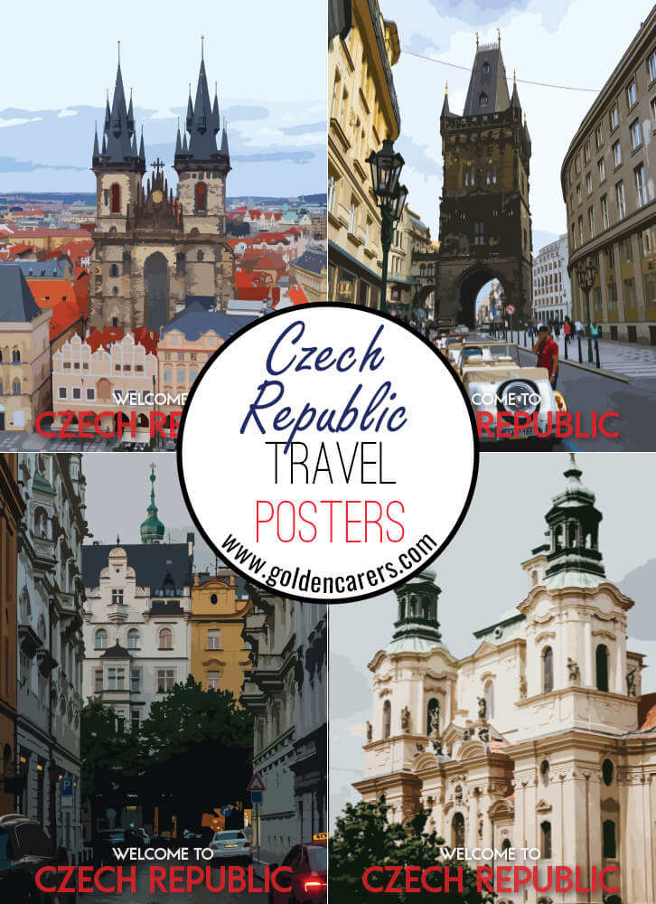 Posters of famous tourist destinations in the Czech Republic!