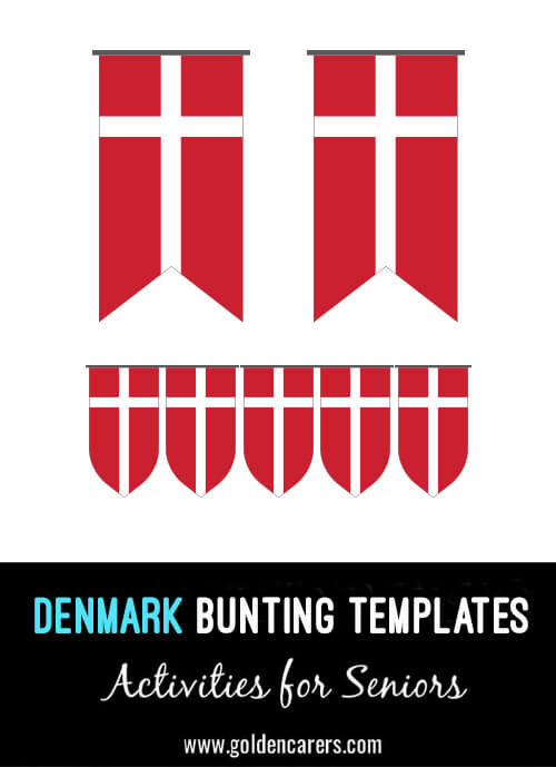Denmark Bunting templates for a Danish-themed party!
