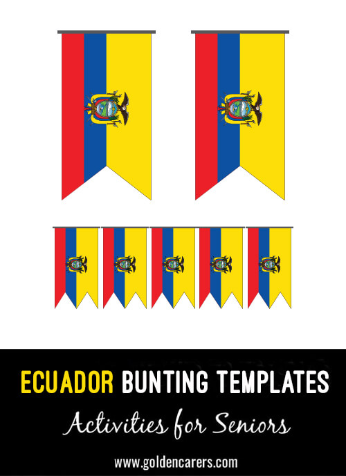 Ecuador Bunting templates for an Ecuadorian-themed party!