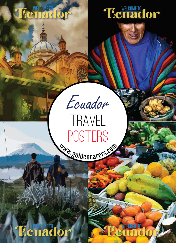 Posters of famous tourist destinations in Ecuador!