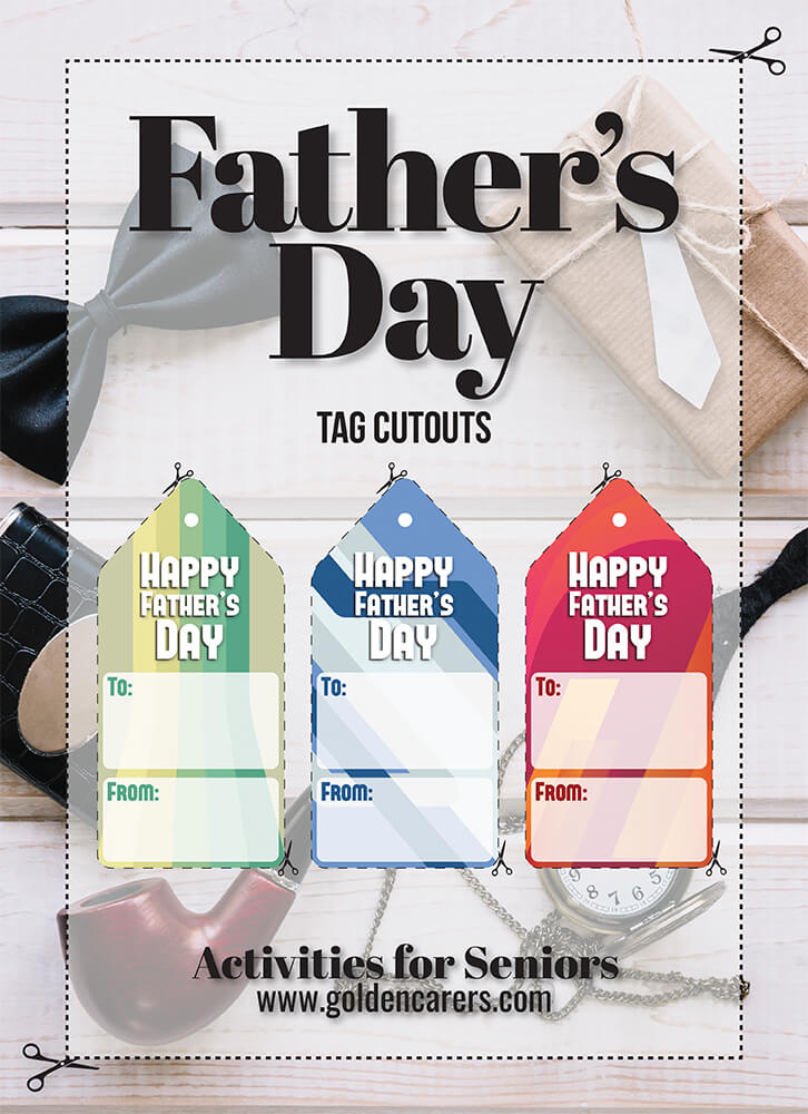 Father's Day Tag Cutouts!