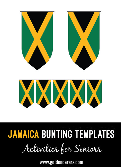 Jamaican Bunting templates for a Jamaican-themed party!