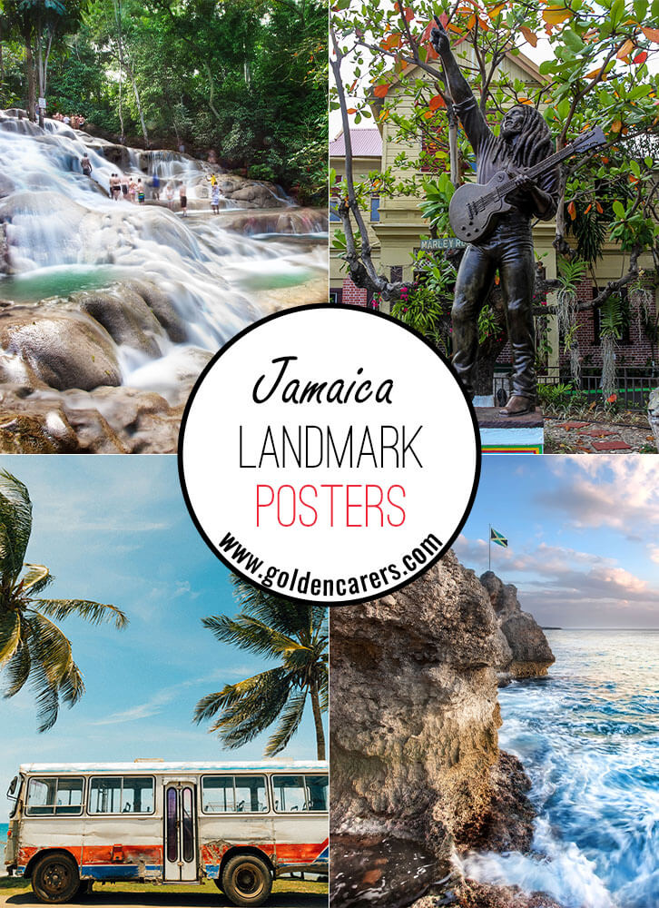 Posters of famous landmarks in Jamaica!