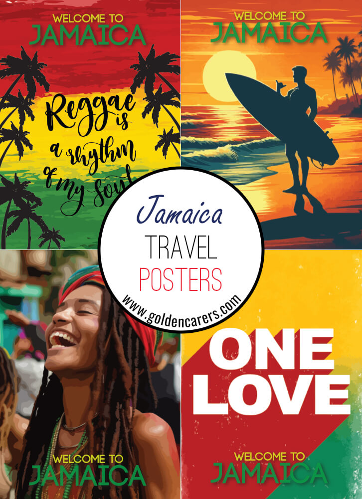 Posters of famous tourist destinations in Jamaica!