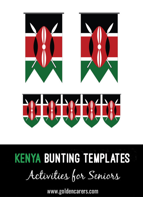 Kenya Bunting templates for a Kenyan-themed party!