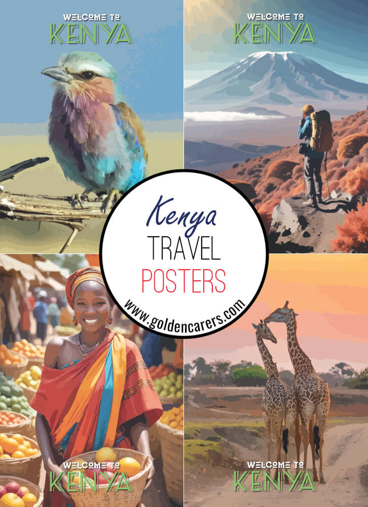 Posters of famous tourist destinations in Kenya!