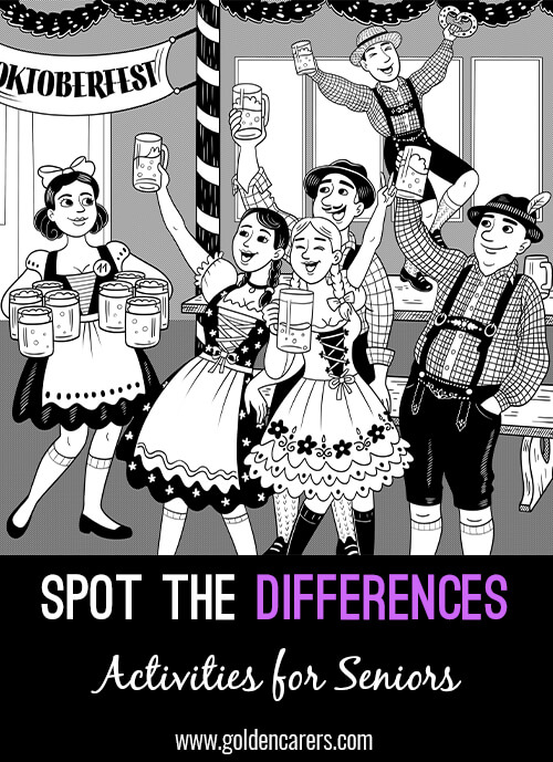 Oktoberfest Celebration: Another fun spot-the-differences activity for seniors!