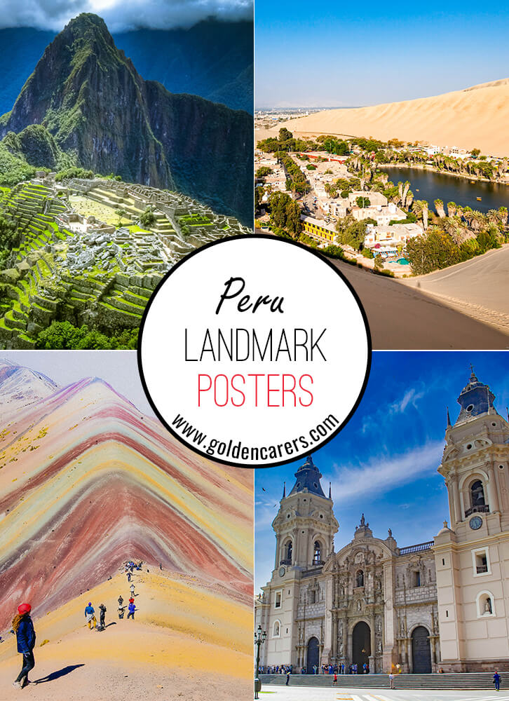 Posters of famous landmarks in Peru!