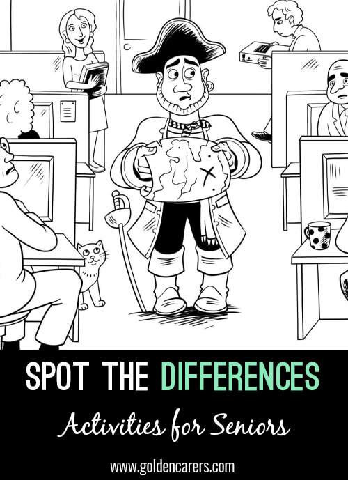 Pirate: Another fun spot-the-differences activity for seniors!