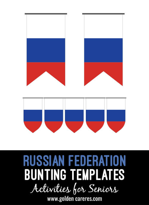 Russia Bunting templates for a Russian-themed party!