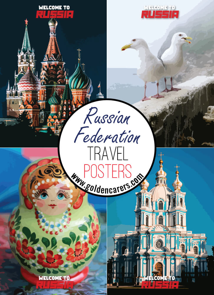 Posters of famous tourist destinations in Russia!