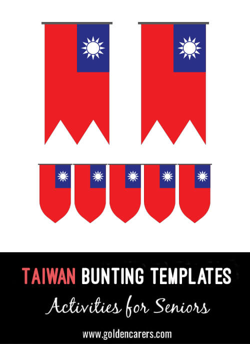 Taiwan Bunting templates for a Taiwanese-themed party!