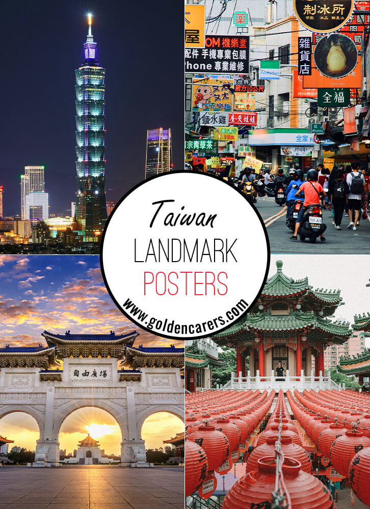 Posters of famous landmarks in Taiwan!