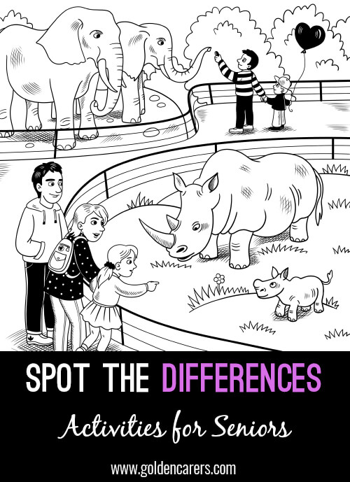 Zoo Visit: Another fun spot-the-differences activity for seniors!