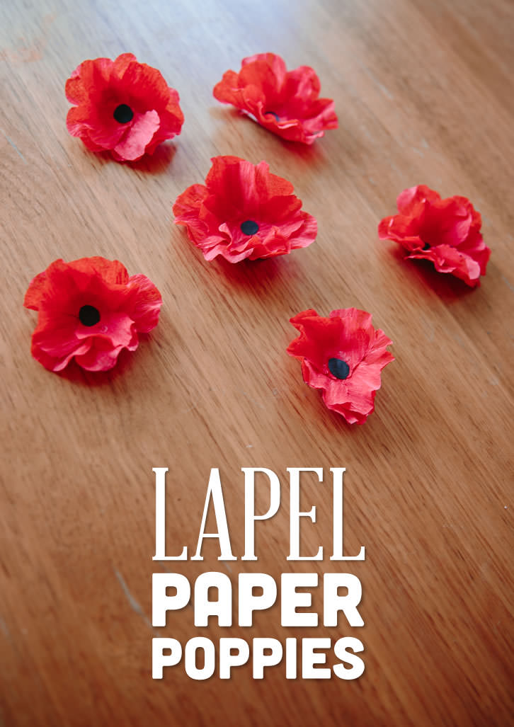 Lapel Paper Poppies