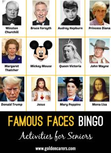 Famous Faces Bingo