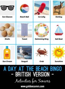 A Day At The Beach Bingo (British Version)